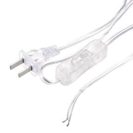 MECCANIXITY Lamp Cord with On/Off Switch Power Wire 1.8M/6ft Clear Replacement Lamp Repair Part 2Pcs