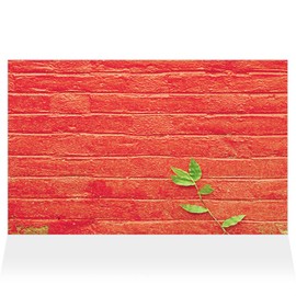 Fastasticdeals Home Decor Wall Sign Red and Green Brick Stone Art Picture Frame Rectangular Shape 18x12Inches