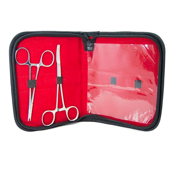 Dermal Piercing Tool Kit - 2 Dermal Forceps with a Pouch Included