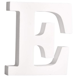 Rayher 62656000 MDF Letter E, White, 11 cm, Thickness 2 cm, 3D Wooden Letters Large