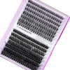 280PCS Fluffy Individual Cluster Eyelashes D Curl Mix 9-16mm (40D+60D)