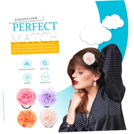 WOONEKY Pcs Floral Hairpin Women Beach Accessory Simulated Hair Clip for Wedding Party