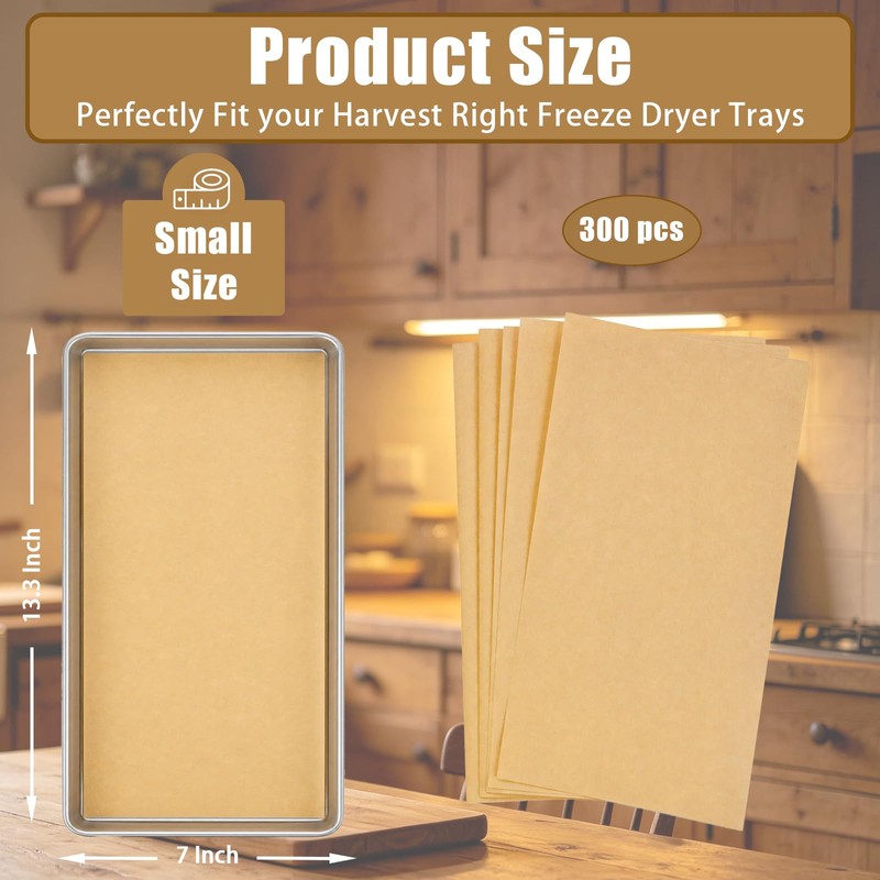 HAPYHOOM 300 PCS Parchment Sheets Compatible with Harvest Right Freeze
