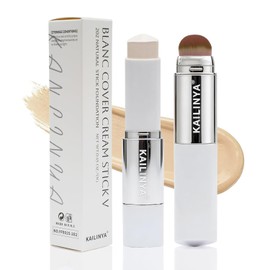 Korean Color Changing Foundation Stick 2-in-1 Waterproof & Long-Lasting Hydrating Makeup,with Brush for Lumine Skin, Dual-Ended Foundation & Concealer Stick, Portable for Easy Daily Use and Travel 202