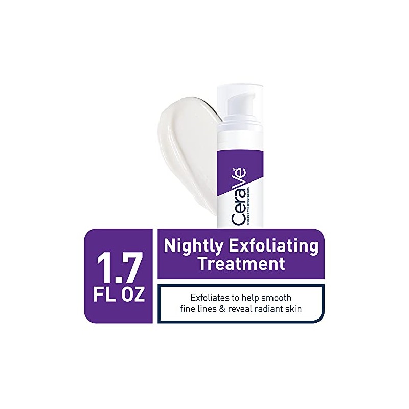 Cerave Tratamiento Nocturno Exfoliante Renovador Piel Suero Antienvejecimiento Mezcla Ácido