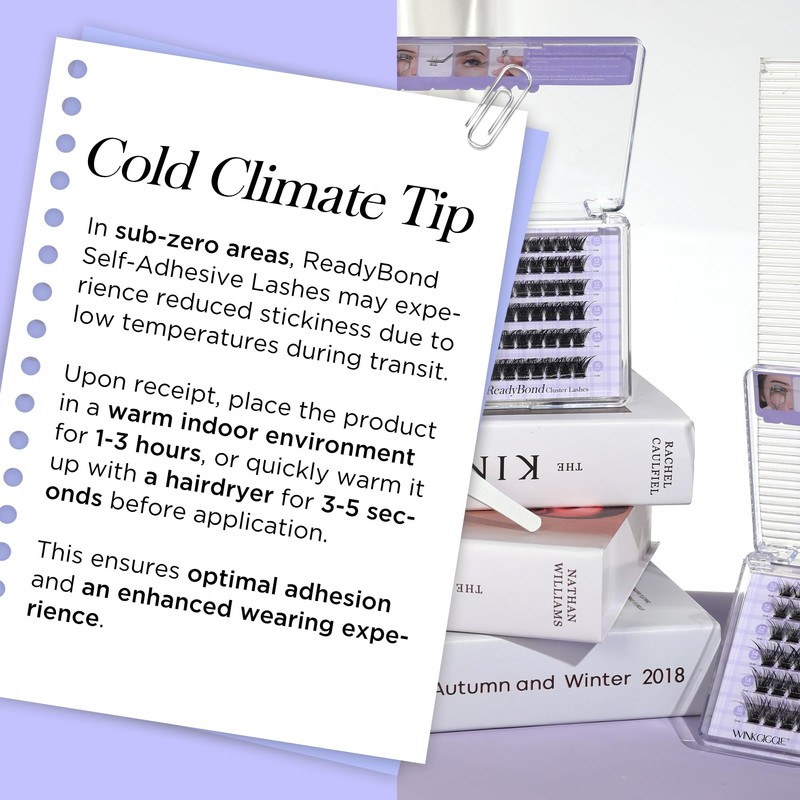 WINKGIGGLE Self Adhesive Eyelashes Clusters, Pre Glued Lashes Cluster With