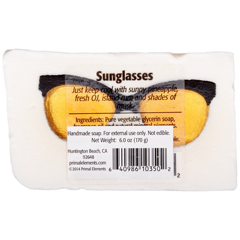 Primal Elements Bar Soap in Shrinkwrap, Sunglasses, 6 Ounce