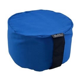 MediKiss Floor Seat Cushion - Yoga Cushion & Meditation Cushion for Children and Adults - Organic Cotton or Polyester, EPP Granulate Filling, Washable and Dimensionally Stable with Carry Handle - Blue