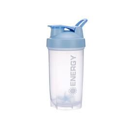 Protein Shaker Cup Sports Supplements Shakers with Mixer Ball Fitness Milkshake Portable Workout Water Cup 500 ml-Blue