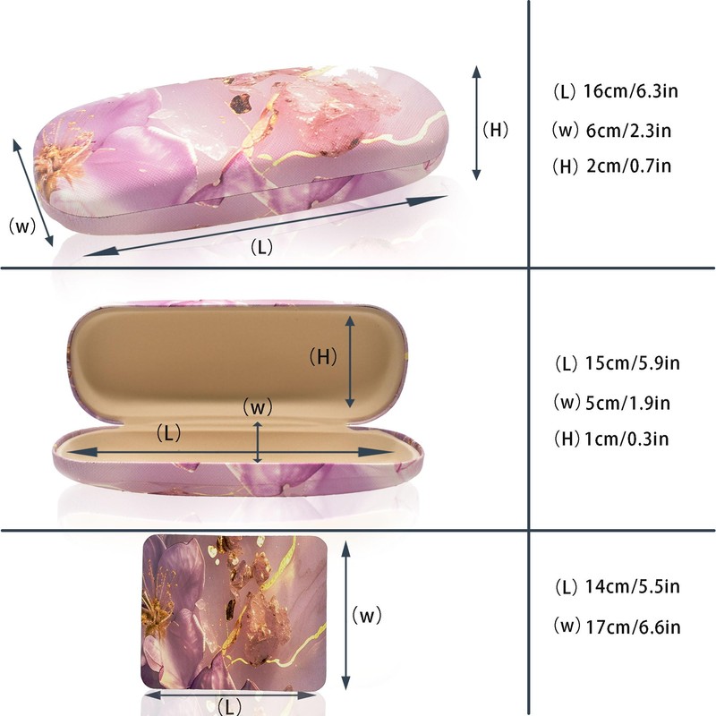 BESTOCEAN 3pack eyeglass case hard shell，glasses case hard shell，eye glass