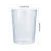 LIFKOME Transparent Trash can 10 Inch Round Clear Plastic Waste
