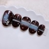 Brown Sky Cat Handmade Nail Tips - Ballerina / 브라운