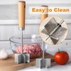 BelleFlair Stainless Steel Meat Chopper, 28 cm Mince Masher with