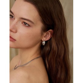 Chunky Small Hoop Earrings for Women - Dainty 14K Gold/Silver Plated Stainless Steel Hypoallergenic Vintage Huggie Hoop Earrings for Women Jewelry, Small, Copper, Cubic Zirconia