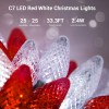 DEWENWILS C7 LED Christmas Lights Outdoor Christmas String Lights Red