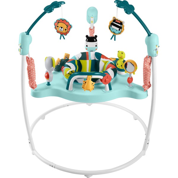 Fisher-Price Baby Bouncer Colorful Corners Jumperoo Activity Center with Music Lights Sounds & Developmental Toys