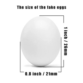 WOLEDOE 8Pcs Fake Bird Eggs, Stop Egg Laying fit Cockatiels, Green Cheeks, Lovebird, Ringneck Dove, Lorikeet, Bourke Parakeet, Quaker Parrots