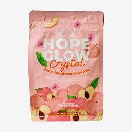 Luna Aura Hope Glow Crystal Peach Glutathione Juice Drink, 10 Sachets