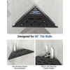 DAYONE Corner Foot Rest for Shaving Legs 10'' Black, Wall