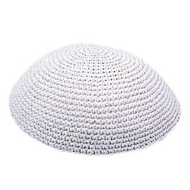 White All Size Hand Made Yarmulke Jewish Kippah Kipa Judaica Yamaka Kippa Yamakah Yarmulka Hat Men Or Kids (12CM 4.7INCH)
