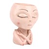 Face Head Planter Succulent Plant Flower Pot Resin Container Face