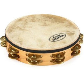 Grover Pro Percussion P-T2/BR Protégé Tambourine with Brass Jingles - 10 inch