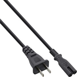 InLine 16654T Power Cable China to Euro 8 C7 Plug, Black, 1.8 m