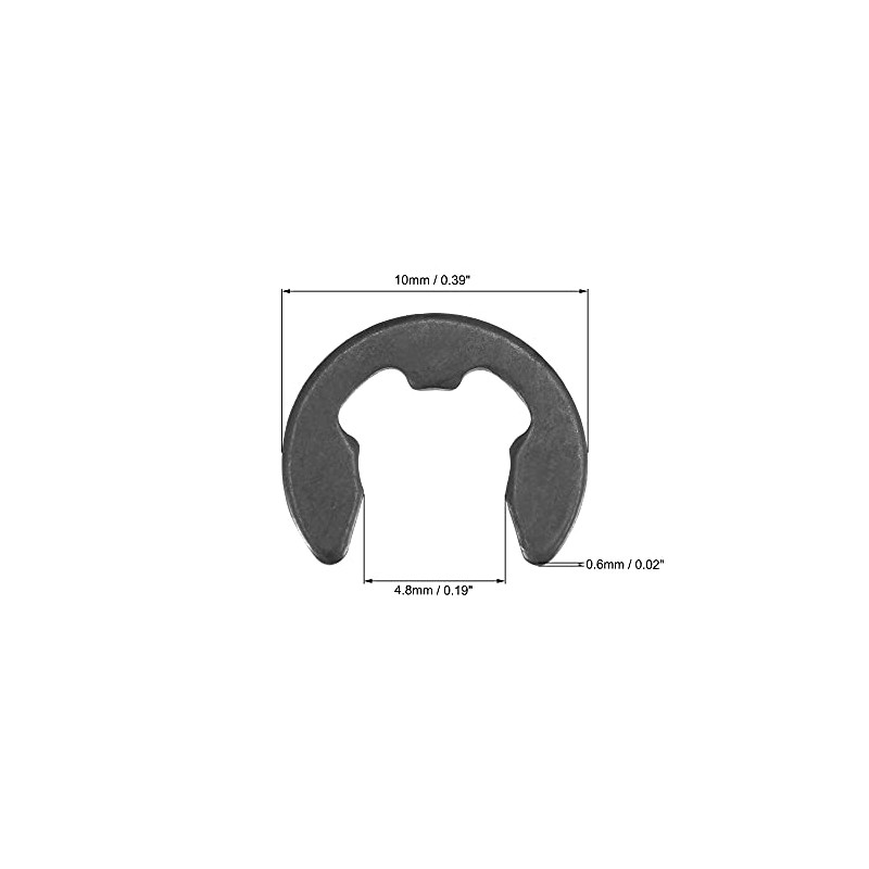 uxcell E-Clip Circlip - 10mm External Retaining Shaft Snap Ring