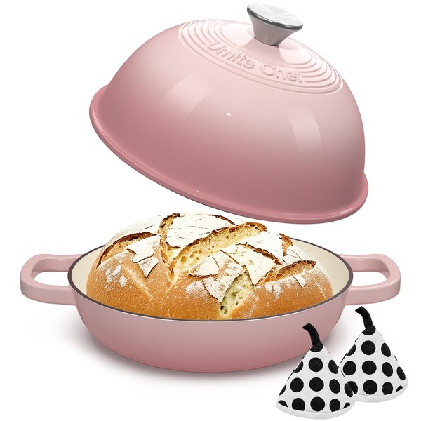 Umite Chef Cast Iron Dutch Oven Pot with Lid, Round