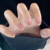 Nail Tip, Short, 24 Pieces, False Nails, Red, Gradient, Blue