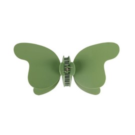 Hair Claw Clip Extra Large Round Comb Teeth Lightweight Butterfly Hair Clamp for Hair Styling Green