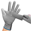cut resistant gloves (Grey|PU Coated, Medium)