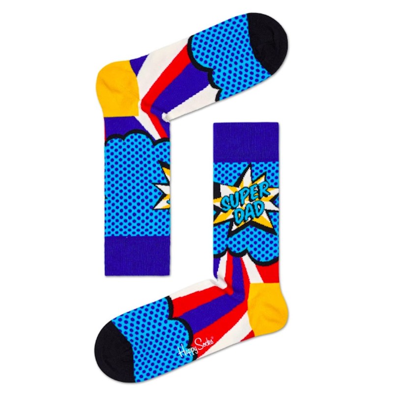 Happy Socks Super Dad Father's Day Gift Box 41-46, blue