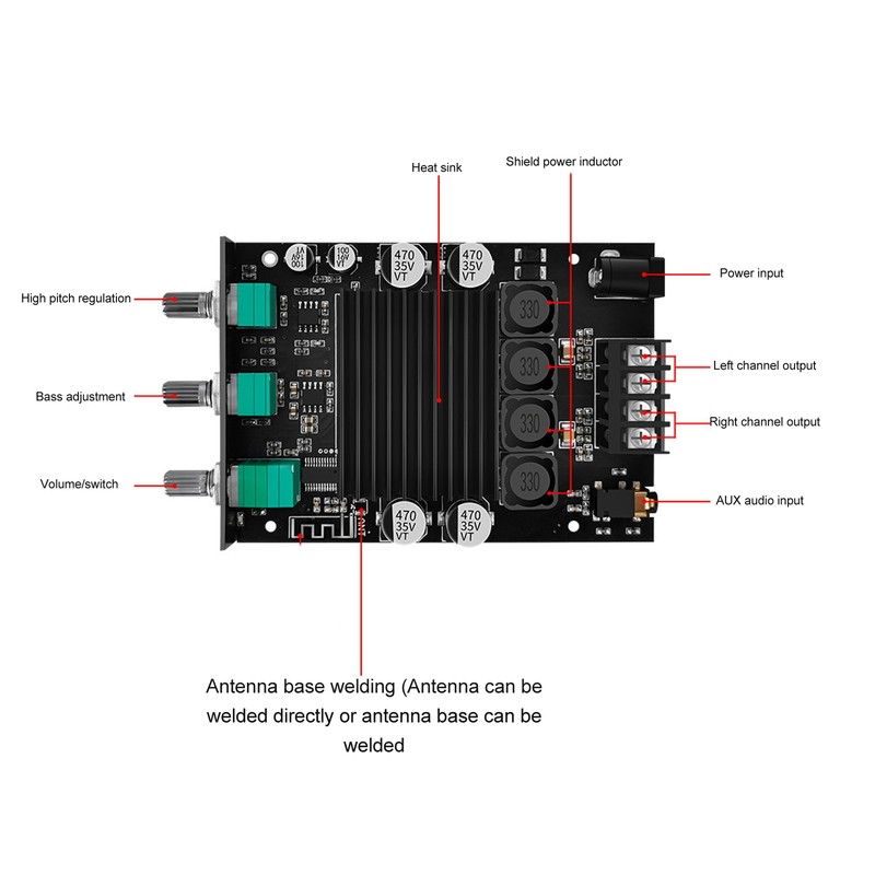 YS XPSM 150Wx2 Bluetooth Power Amplifier Board with TDA7498E Chip