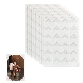 240 Pcs White Photo Corners Self-Adhesive, Acid Free Photo Mounting Corners for Scrapbooking Picture Stickers for DIY Scrapbook Album Picture Frames Journal Supplies 10 Sheets