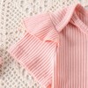 Newborn baby girl summer outfits overalls shorts 0-3 Months pink