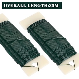 Floral Wire Florist Wire Wreath Flower Wire 22 Gauge Paddle Wire Soft Green Stem Wire for Wreath Making Craft Floral Flower Arrangements Garland