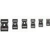 VAUDE Steckschnalle Dual Adjust Quick-Release Buckle - Black/Black, 25 mm