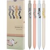 UIXJODO Cat Pens, 4 Pcs 0.5mm Cute Kawaii Black Ink
