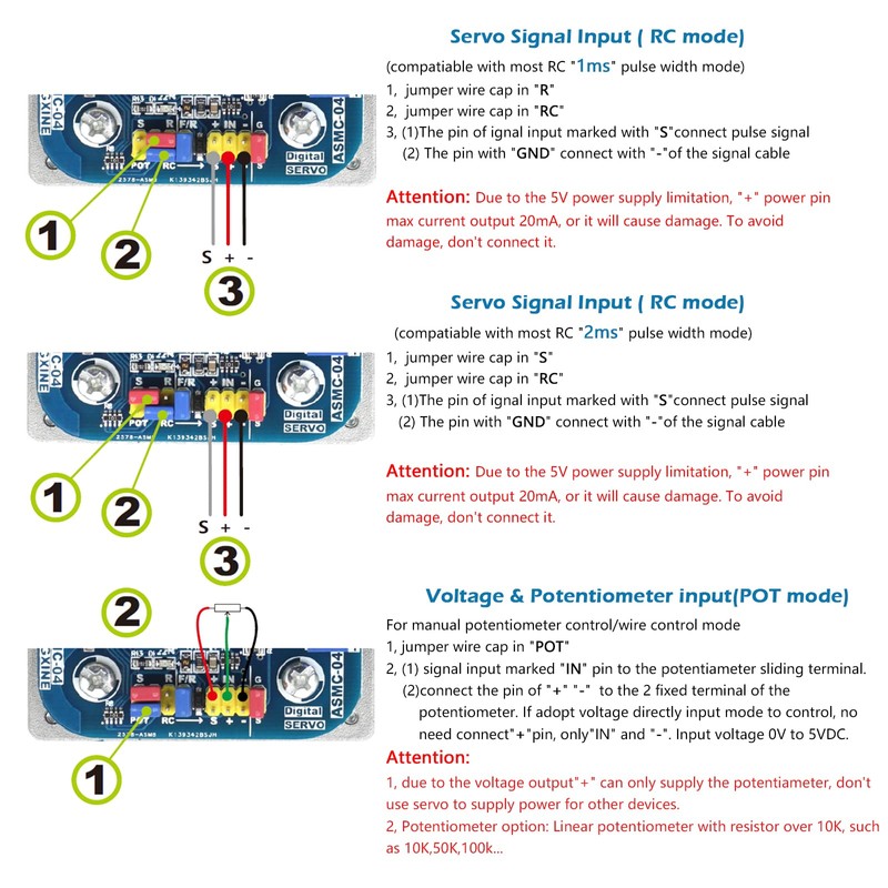 新品 Wishiot ASMC-04B Robot Servo High Power High Torque Support