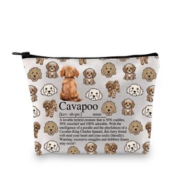 PXTIDY Cavapoo Gifts Cavapoo Dog Lovers Gift Cavapoo Definition Cosmetic Bag Animal Lover Gifts Cavapoo Dog Mom Gift