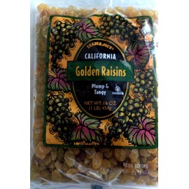 Trader Joe's California Golden Raisins, Plump & Tangy /160z., 454g. (Pack of 3)