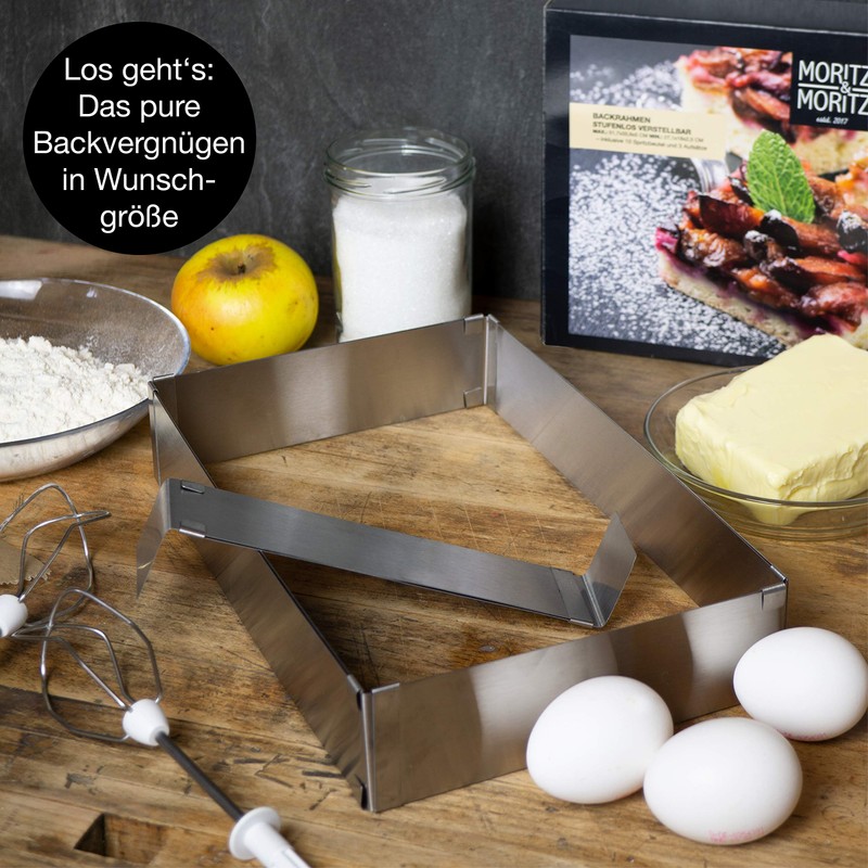 Moritz & Moritz Rectangular Baking Frame Adjustable 5 cm High