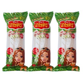 Kaset Brand Thai Bean Thread Glass Noodles - 4.2 Oz (3 Sachets)