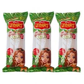 Kaset Brand Thai Bean Thread Glass Noodles - 4.2 Oz (3 Sachets)
