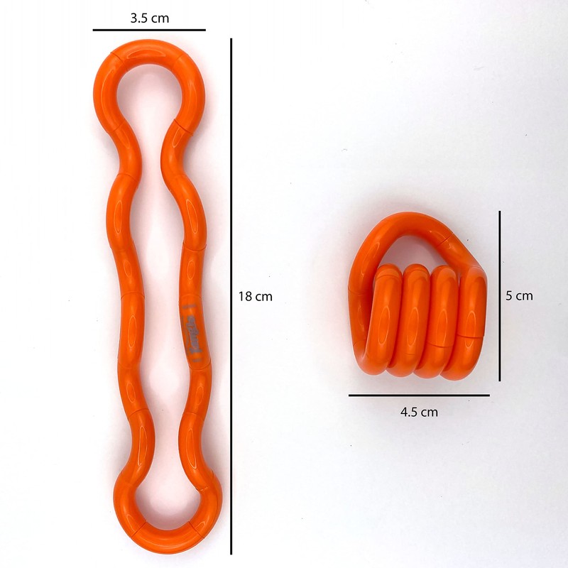Tangle Jr. Solid Orange - Genuine Fidget - Fidget Toy
