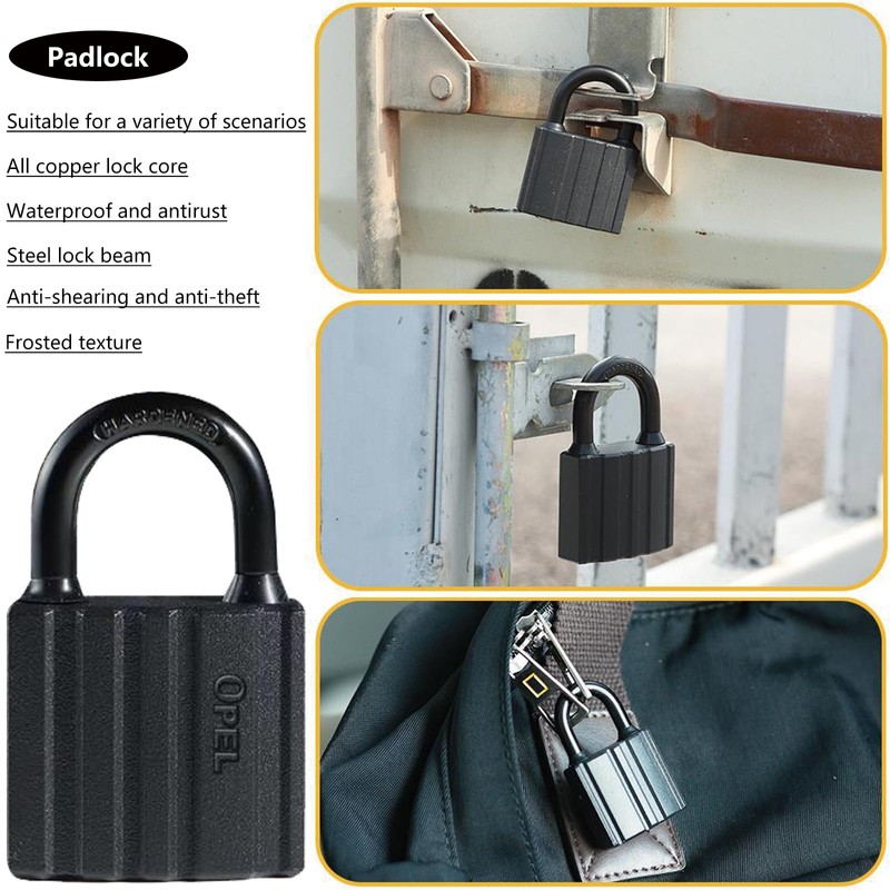 Heavy Duty Security Chain Lock with Padlock, 43 Inch 8mm
