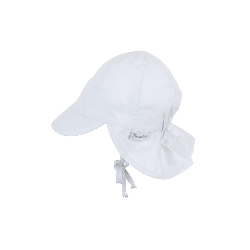 Sterntaler Baby Boys' Flapper Cap (Casquette Avec Protã¨ge-nuque) - White