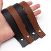 BUXIMN 6pcs Leather Straps for Hanging, Leather Curtain Rod Holder,