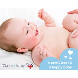 Clair de Lune Moses Basket Fitted Sheets | Value Pack | Pair of Soft Breathable Fade Resistant Sheet | Easy Fit 100% Cotton Jersey | Made with Love In UK | 74 x 30 cm (Grey)